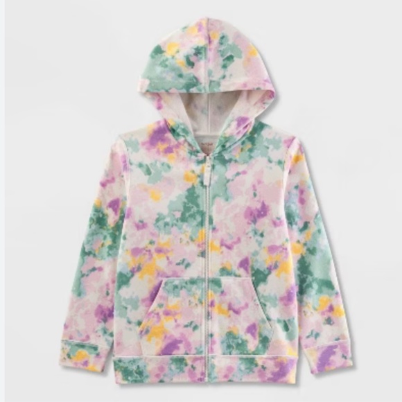 Kids' Adaptive Fleece Zip-Up Sweatshirt - Cat & Jack™ - Picture 1 of 5